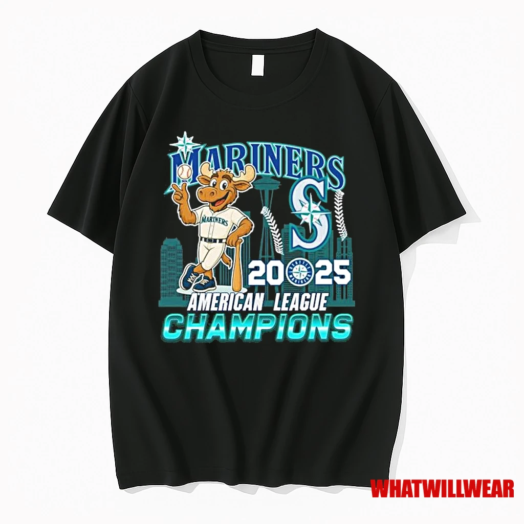 Mariner Moose Seattle Mariners 2025 American League Champions Shirts