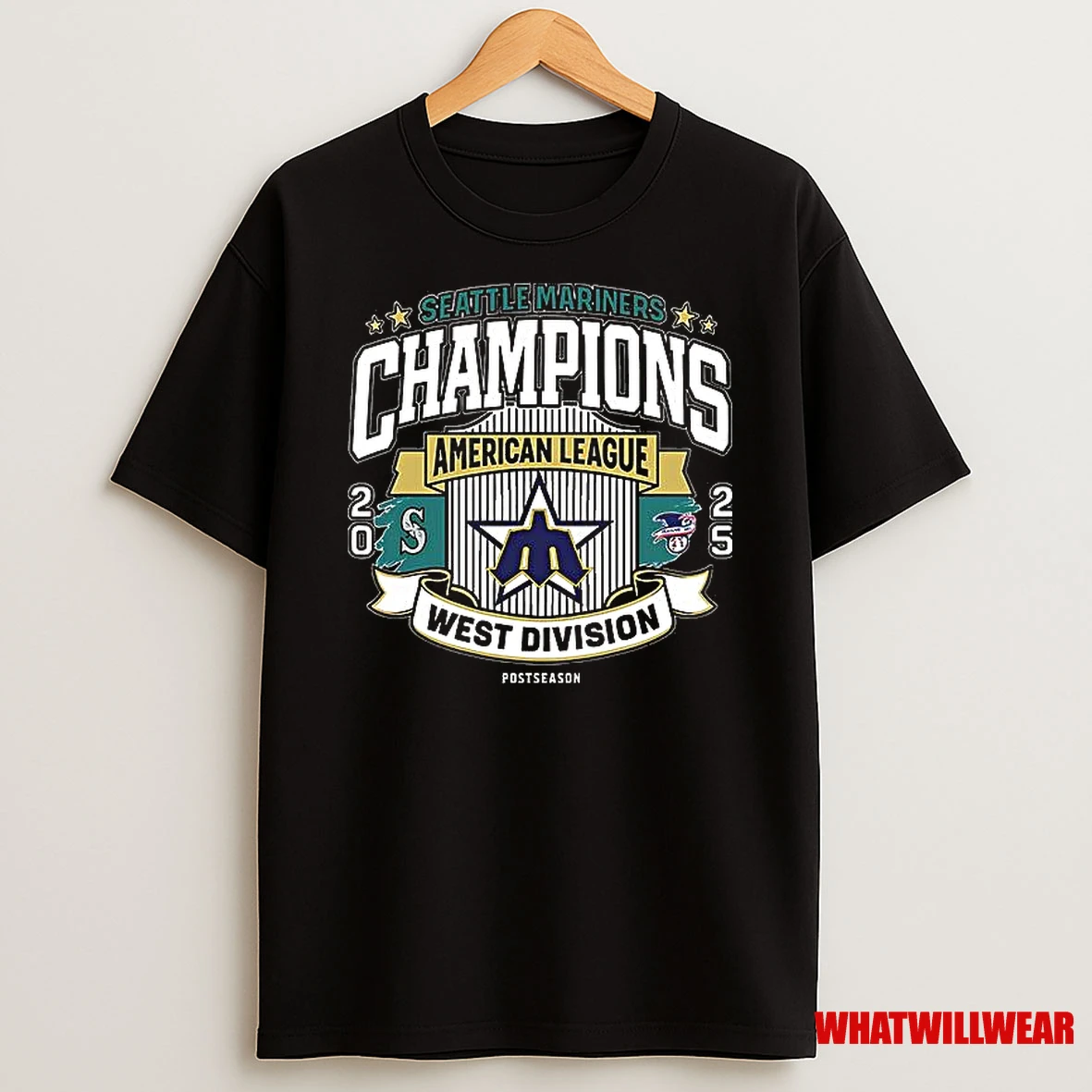 Mariners Al West Division Champions 2025 Vintage Shirts