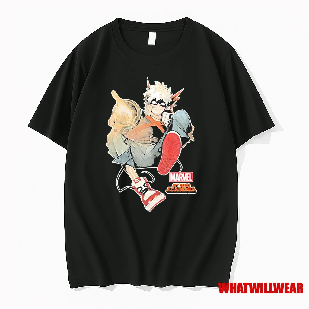 Marvel X My Hero Academia Teamed Up To Make Tribute Artwork Of Bakugo Shirts
