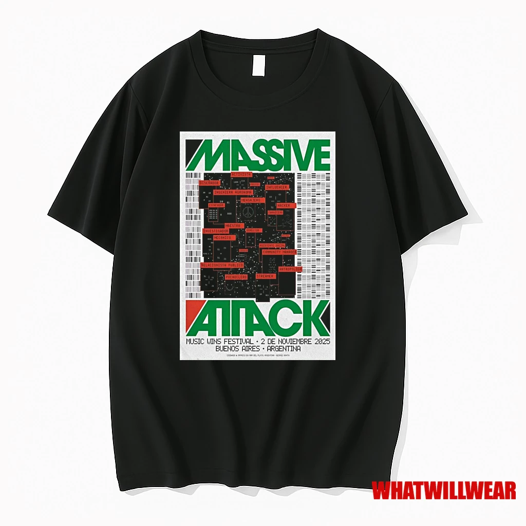 Massive Attack Music Wins Festival On November 2 2025 Buenos Aires Argentina Shirts