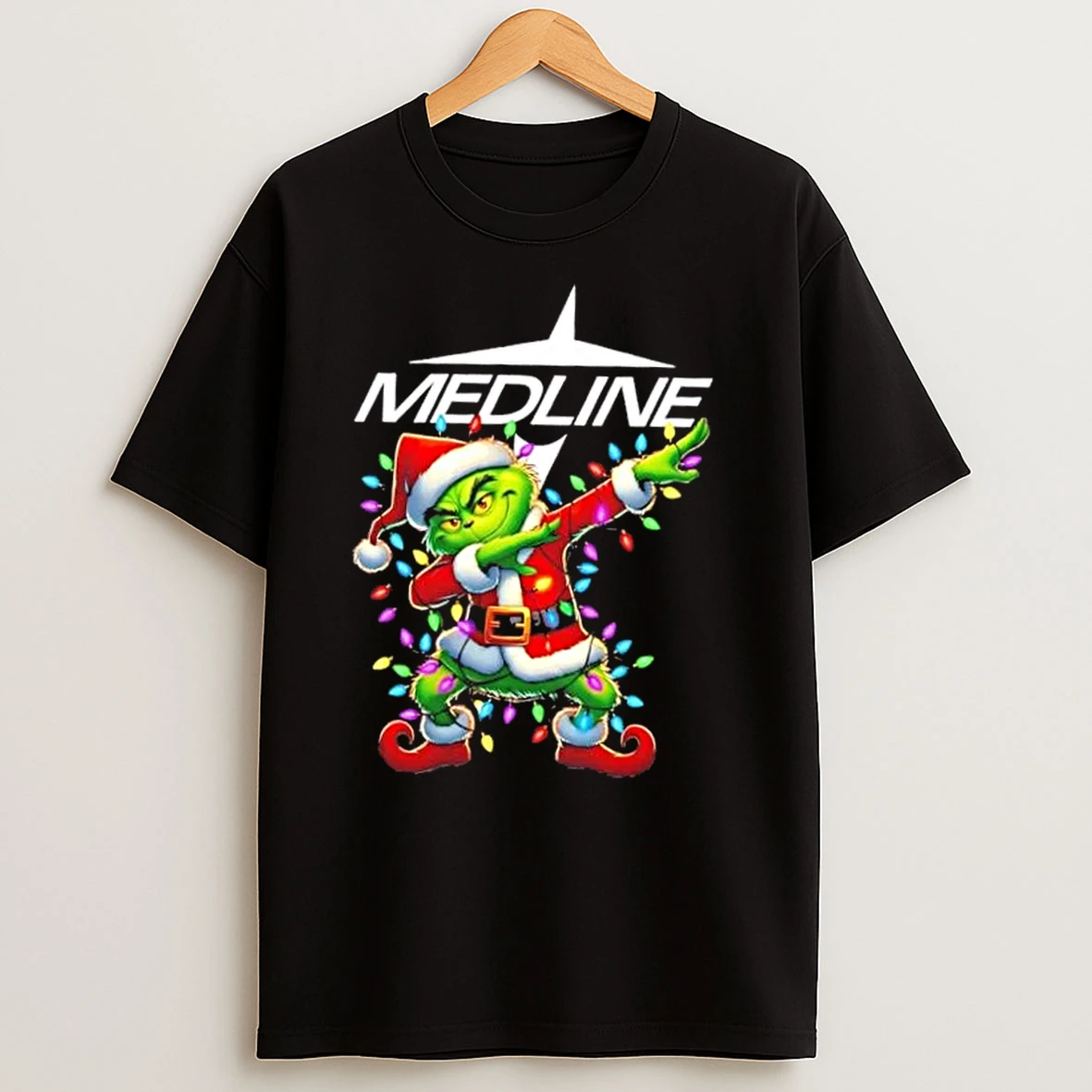 Medline Grinch Dabbing Merry Christmas T Shirts