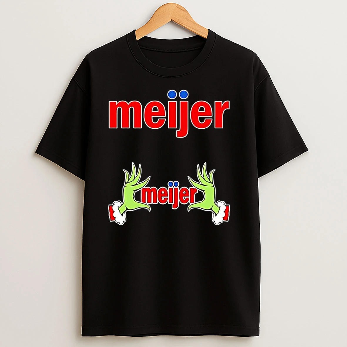 Meijer X Grinch Hands Merry Christmas T Shirts