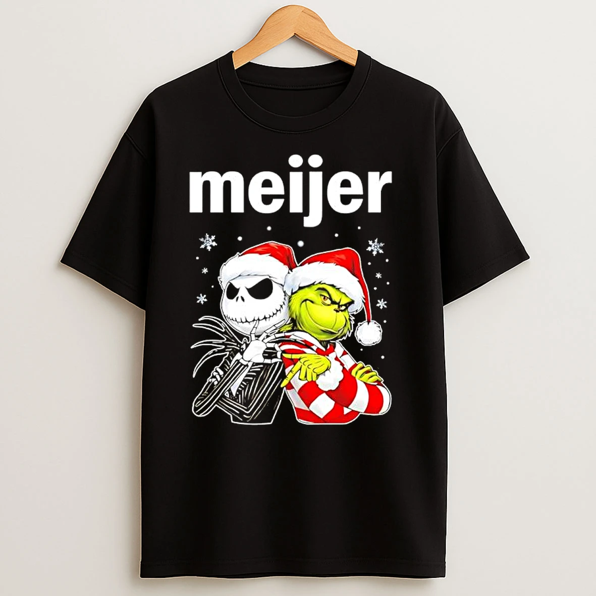 Meijer X Jack Skellington And Grinch Six Seven Merry Christmas T Shirts
