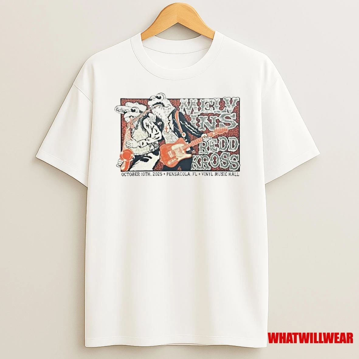 Melvins And Redd Kross 10 10 2025 Pensacola Fl Frogs Shirts