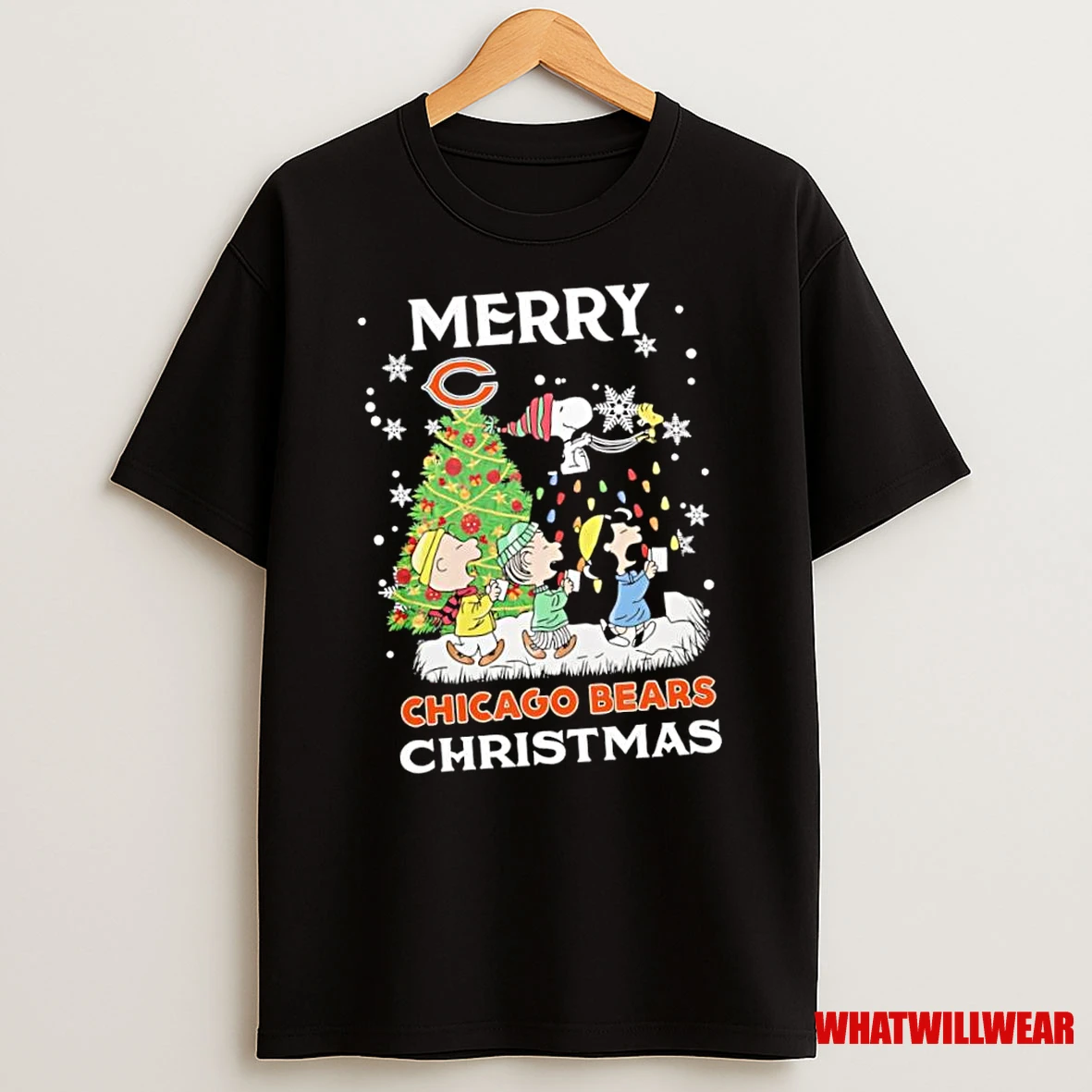 Merry Chicago Bears Christmas With Peanuts Characters Shirts