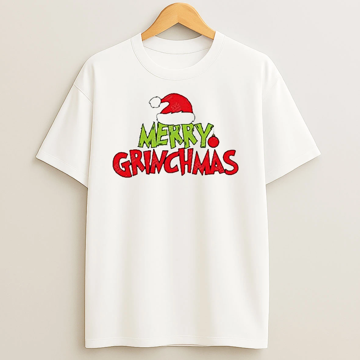 Merry Grinchmas Santa Hat Christmas Ornaments T Shirts