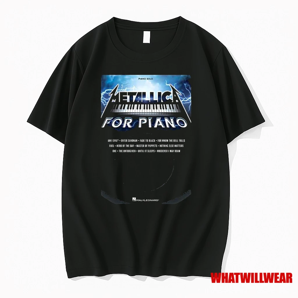 Metallica For Piano Solo Book Cover Wall Shirts