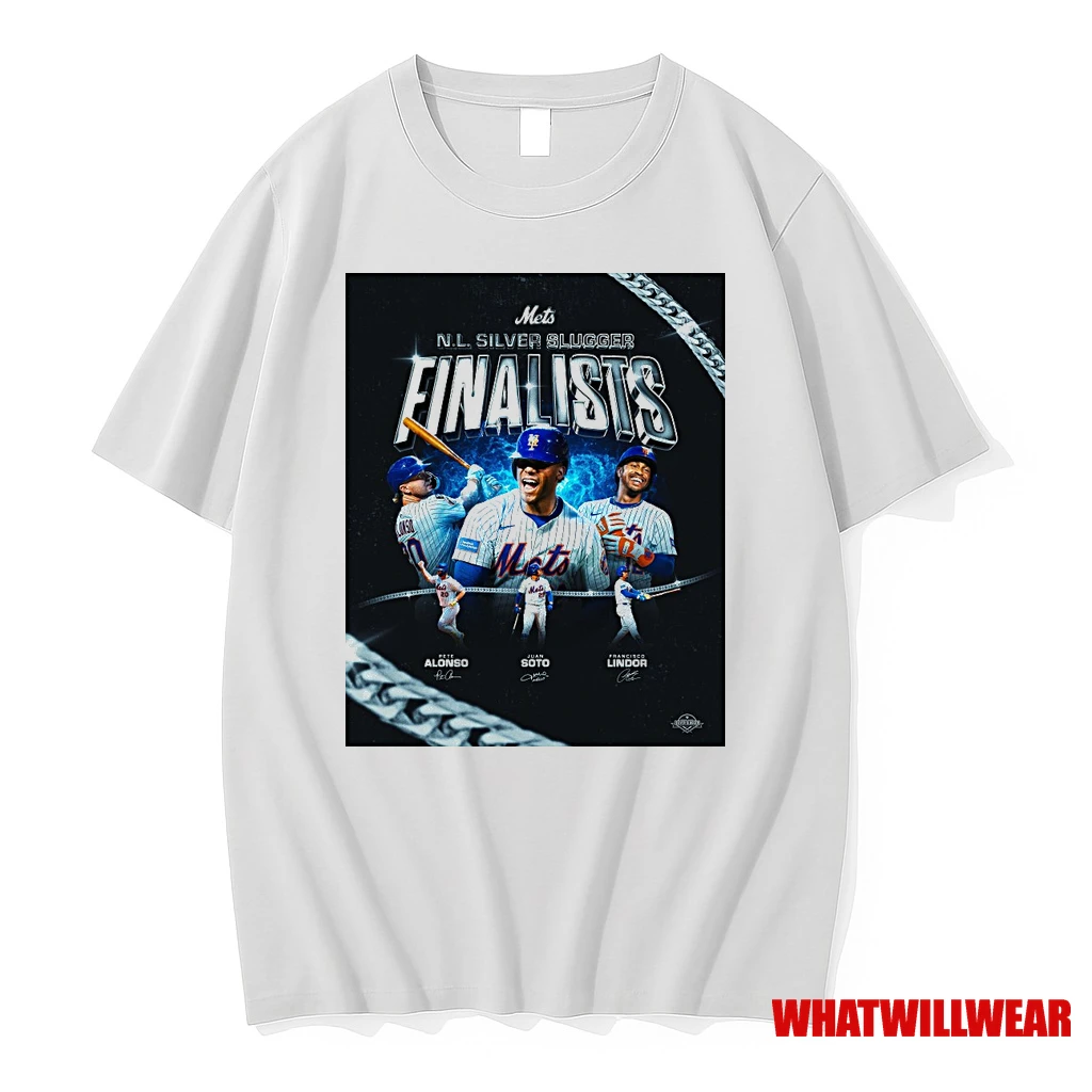Mets Congrats To Pete Alonso Juan Soto And Francisco Lindor 2025 Nl Silver Slugger Finalists Signatures Shirts