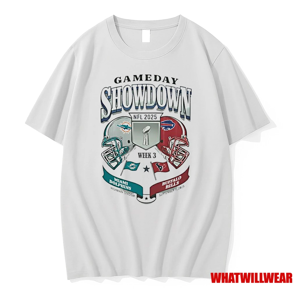 Miami Dolphins Vs Buffalo Bills 2025 Nfl Gameday Showdown Week Matchup 3 Shirts