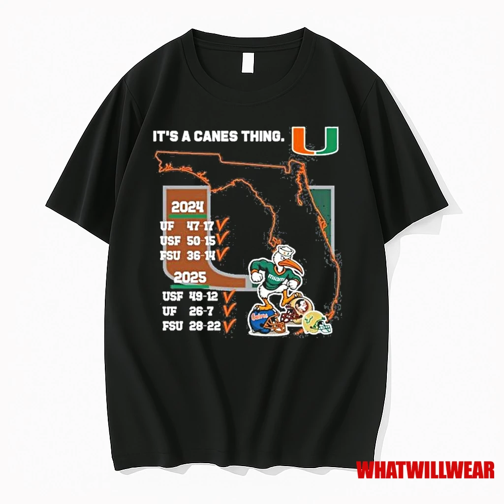 Miami Hurricanes Back 2 Back State Champs Its Canes Thing Shirts
