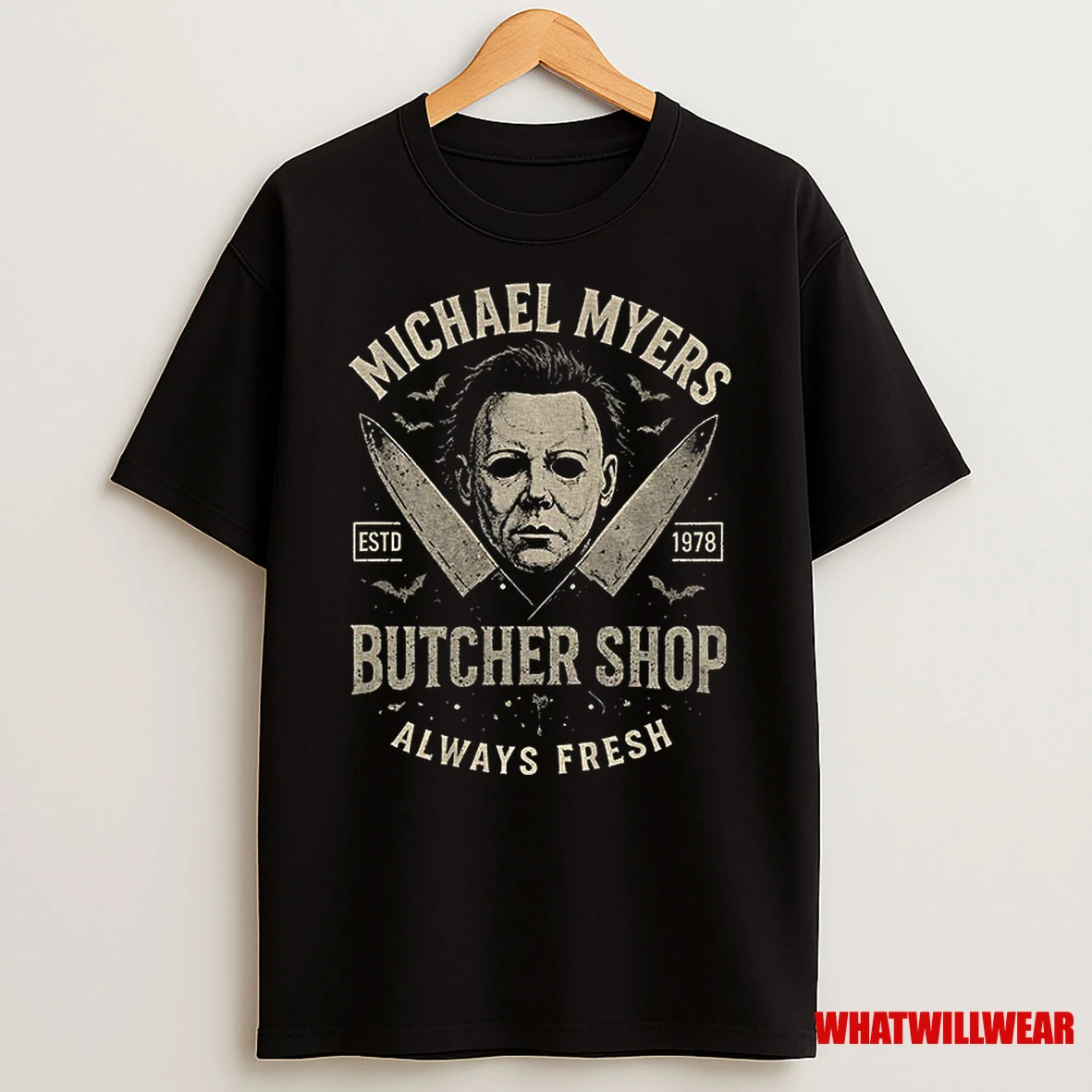 Michael Myers Butcher Shop Horror Always Fresh Estd 1978 Halloween Shirts