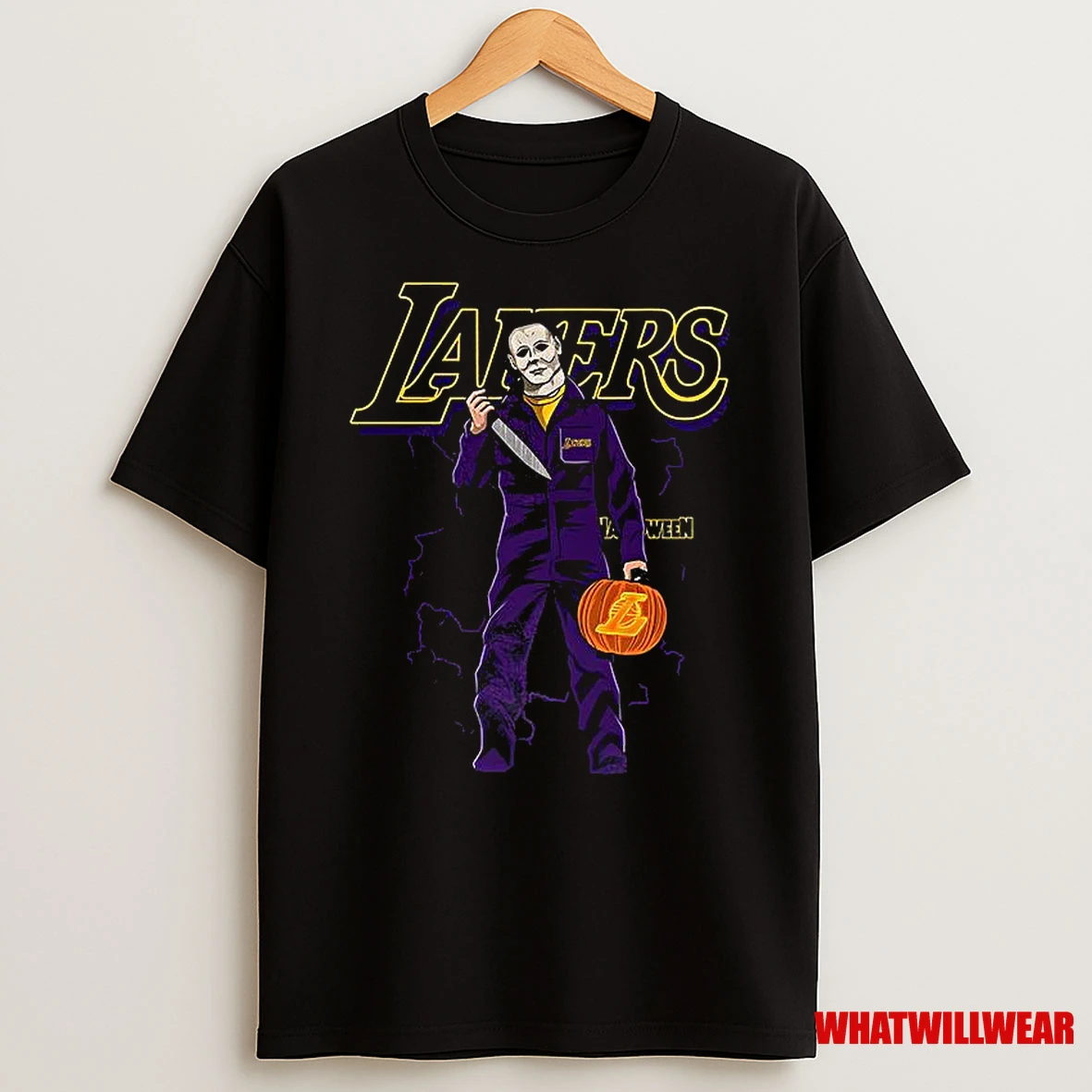 Michael Myers X Los Angeles Lakers Basketball Lakeshow Halloween Shirts