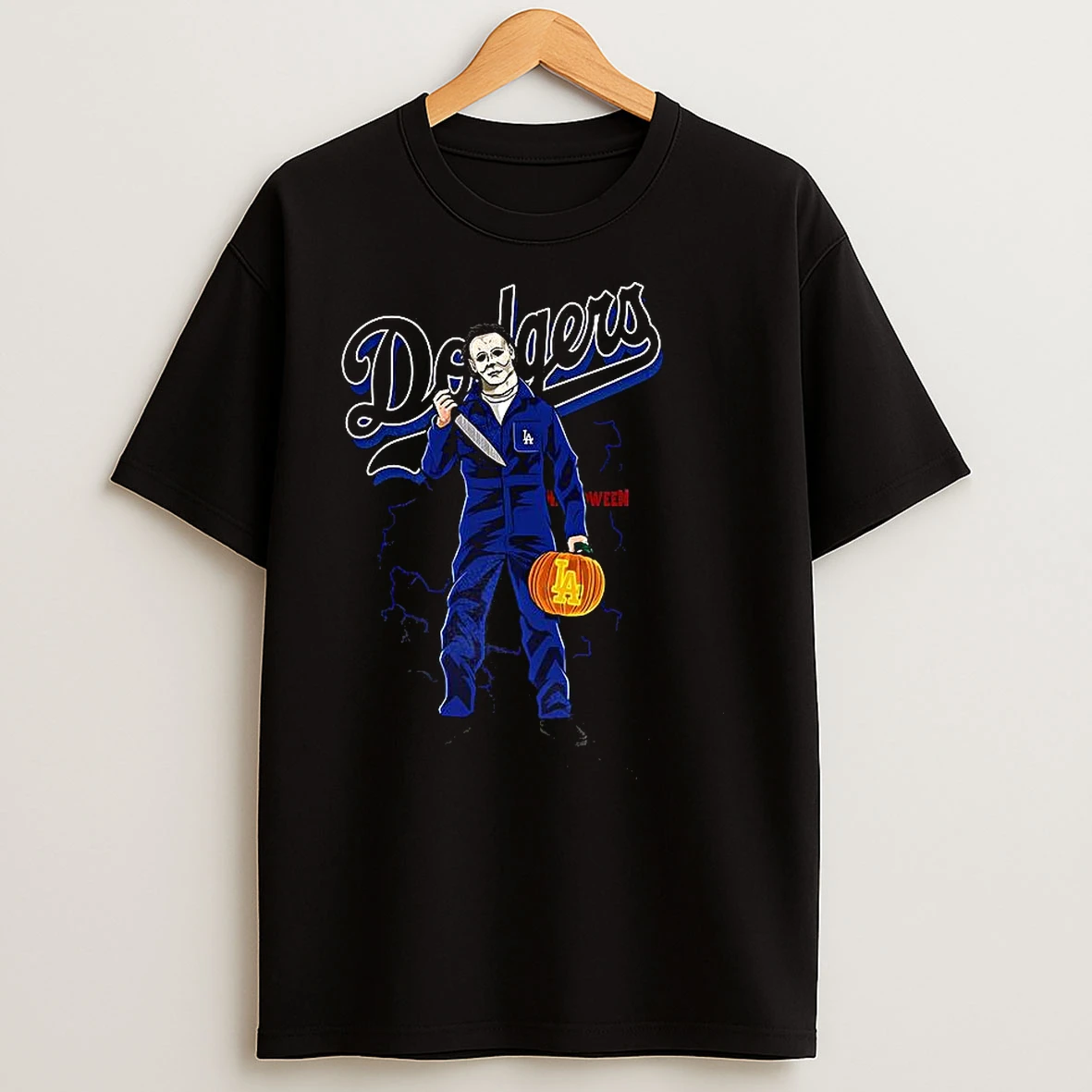 Michael Myers X Los Angeles Dodgers Mlb Halloween T Shirts