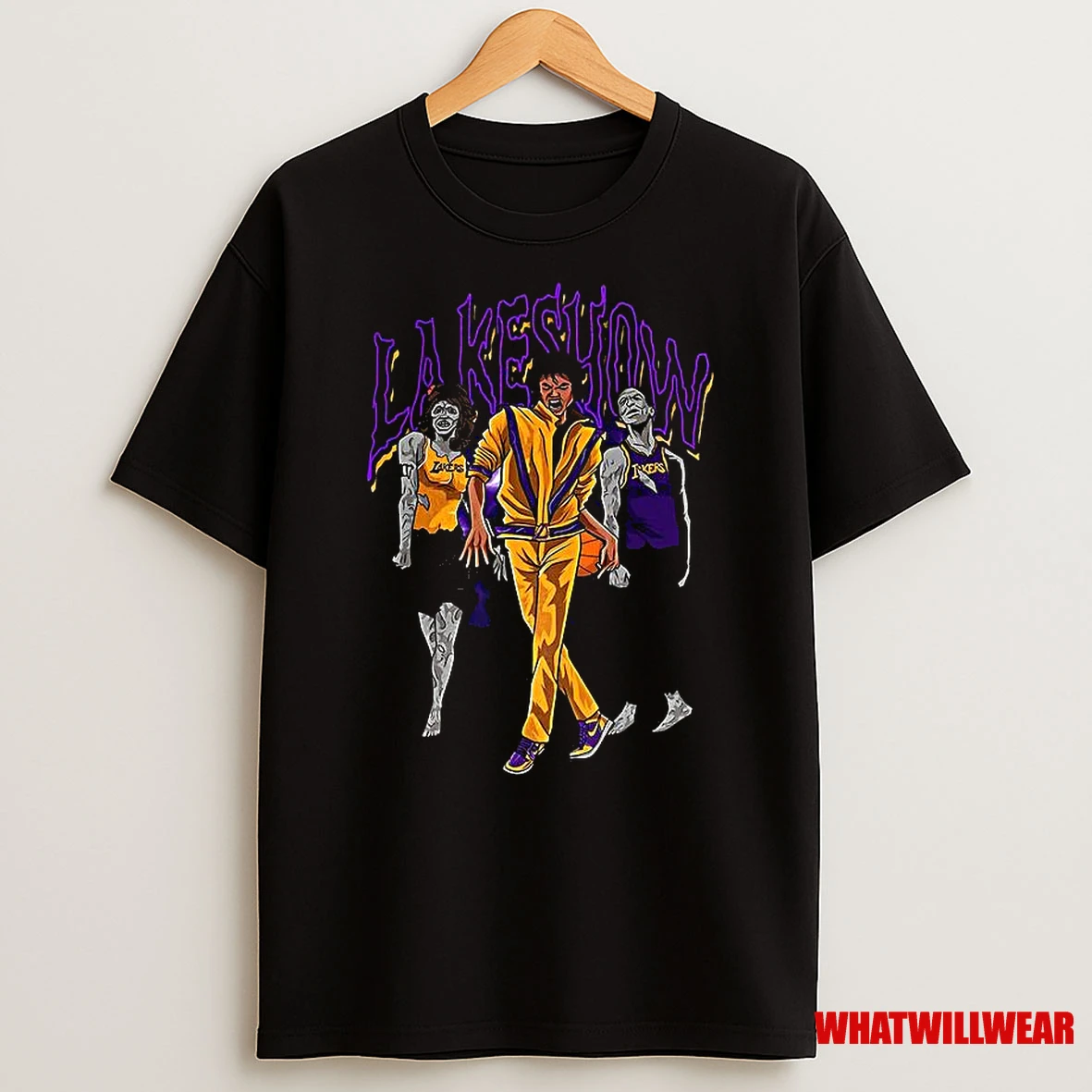 Michael Thriller Zombie X Los Angeles Lakers Basketball Lakeshow Halloween Shirts