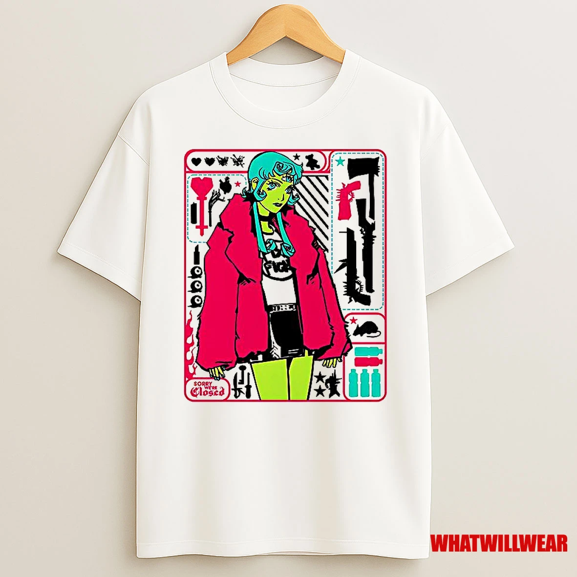 Michelle Sorry Were Closed Anime Style Aliens Shirts