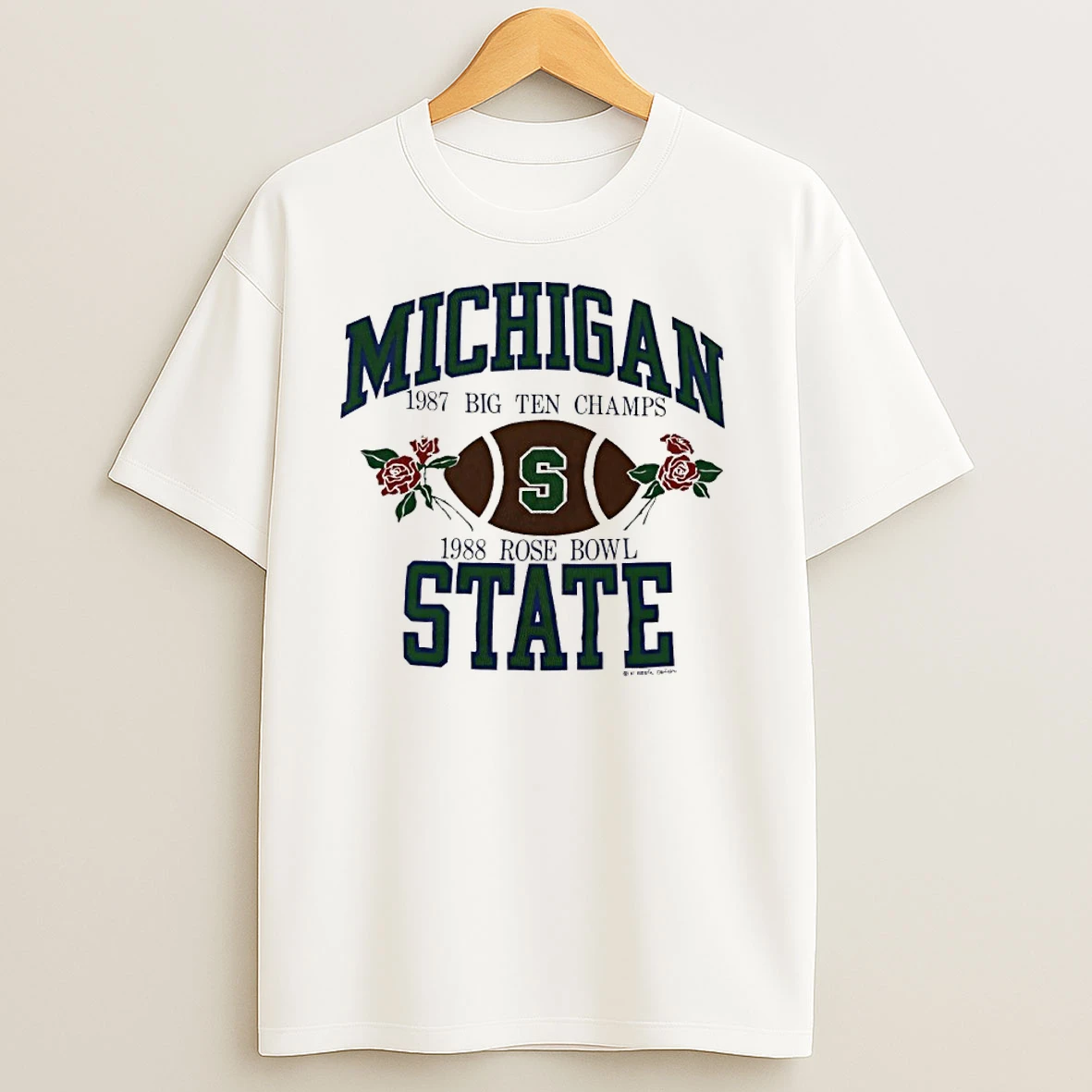 Michigan State 1987 Big Ten Champs 1988 Rose Bowl T Shirts