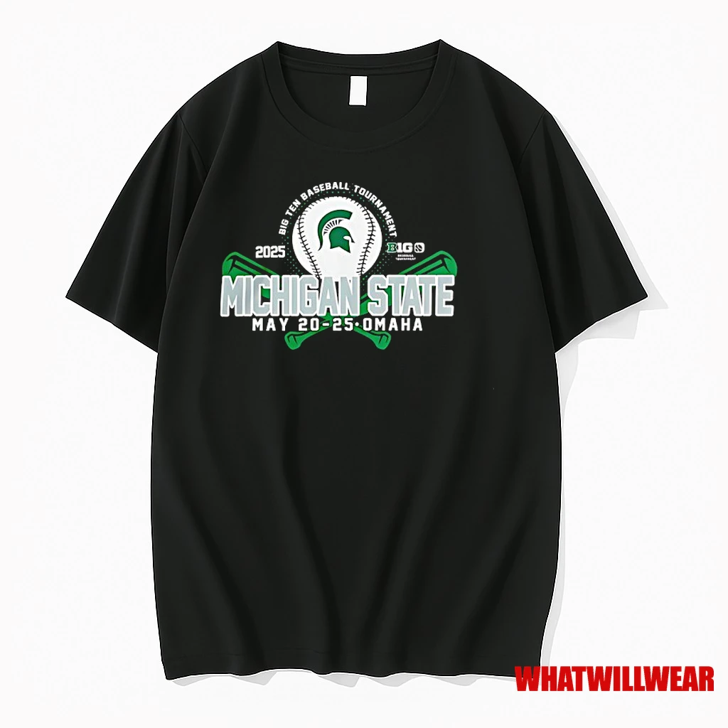 Michigan State Spartans Baseball May 20%d1%82%d0%b0%d1%8325 Big Ten Tournament Omah 2025 Shirts