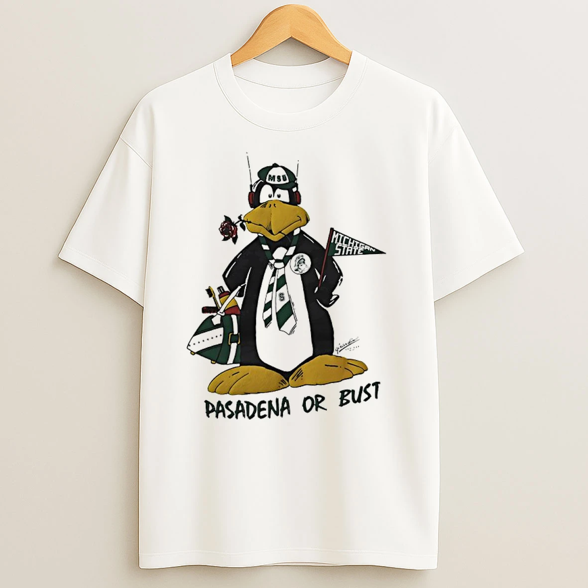 Michigan State Spartans Pasadena Or Bust T Shirts
