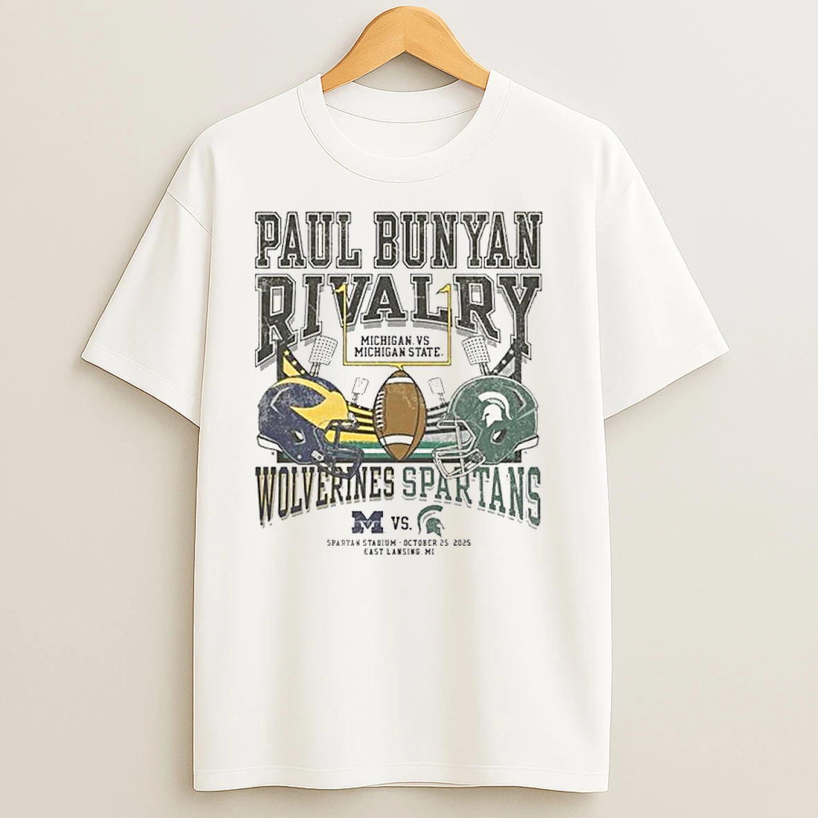 Michigan State Spartans Vs Michigan Wolverines 2025 Gameday Football T Shirts