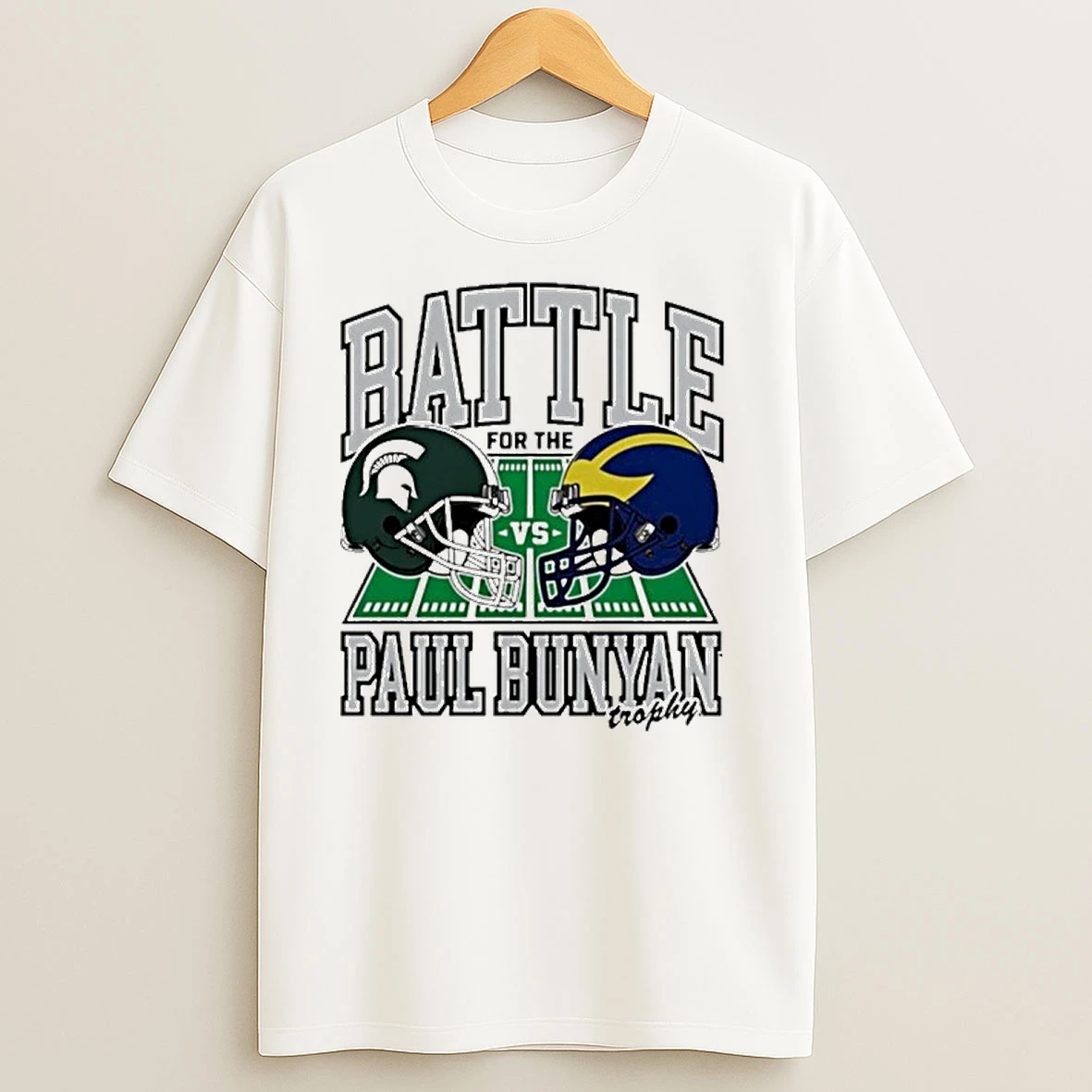 Michigan Vs Michigan State 2025 Battle For The Paul Bunyan Trophy T Shirts