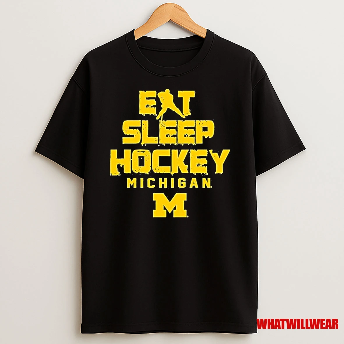 Michigan Wolverines Eat Sleep Hockey Shirts