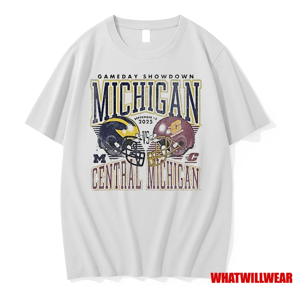 Michigan Wolverines Vs Central Michigan Chippewas 2025 Gameday Showdown Football Shirts
