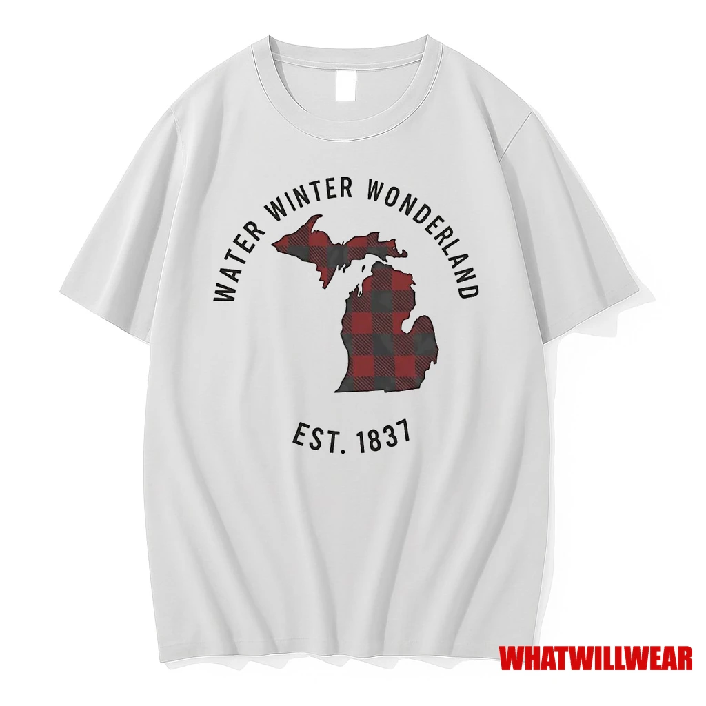 Michigan Water Winter Wonderland Est 1837 Shirts