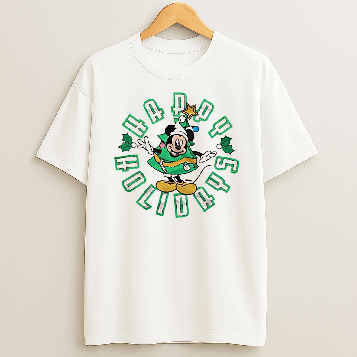 Mickey Mouse Happy Holidays Christmas Shirts