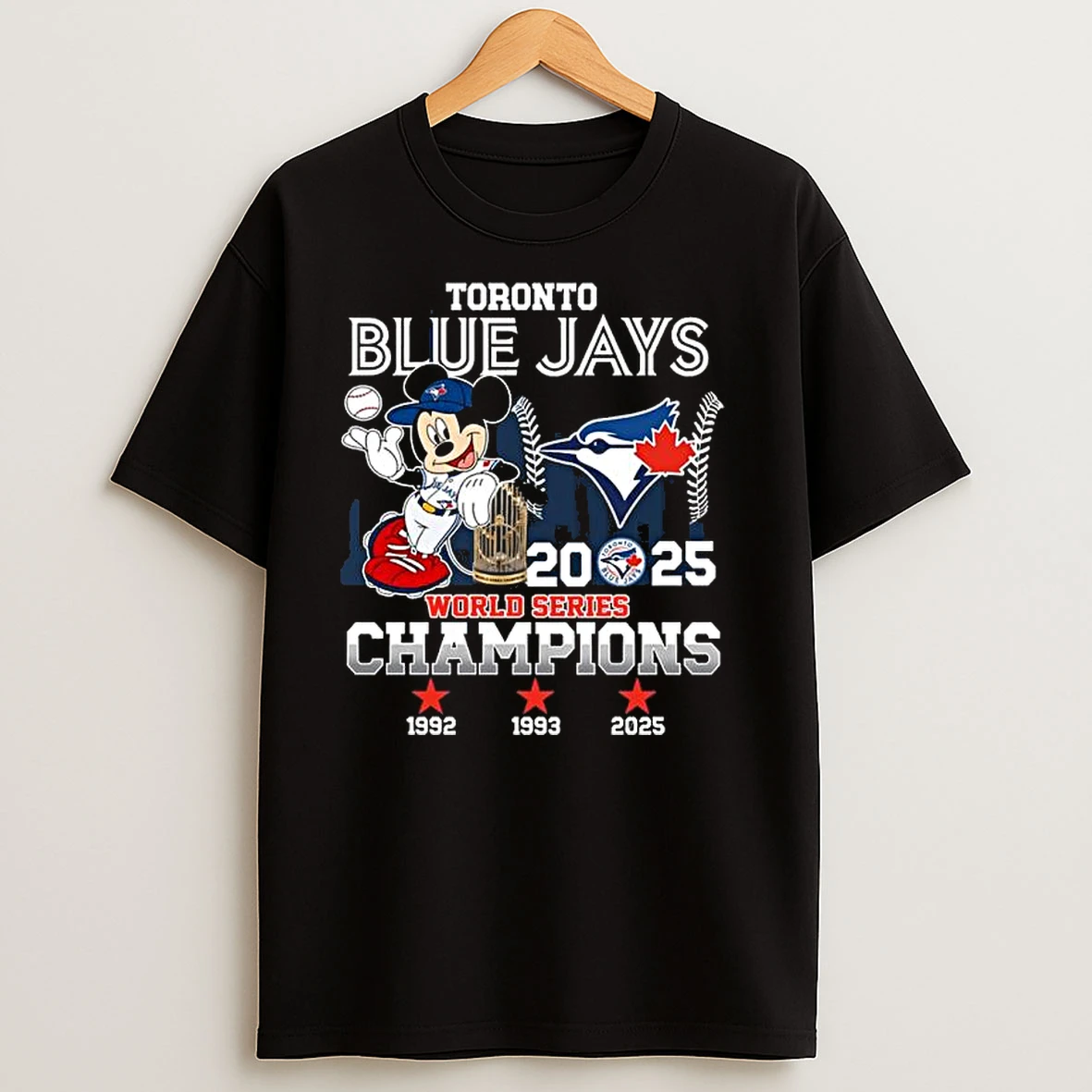 Mickey Mouse X Blue Jays 2025 World Series Champions T Shirts