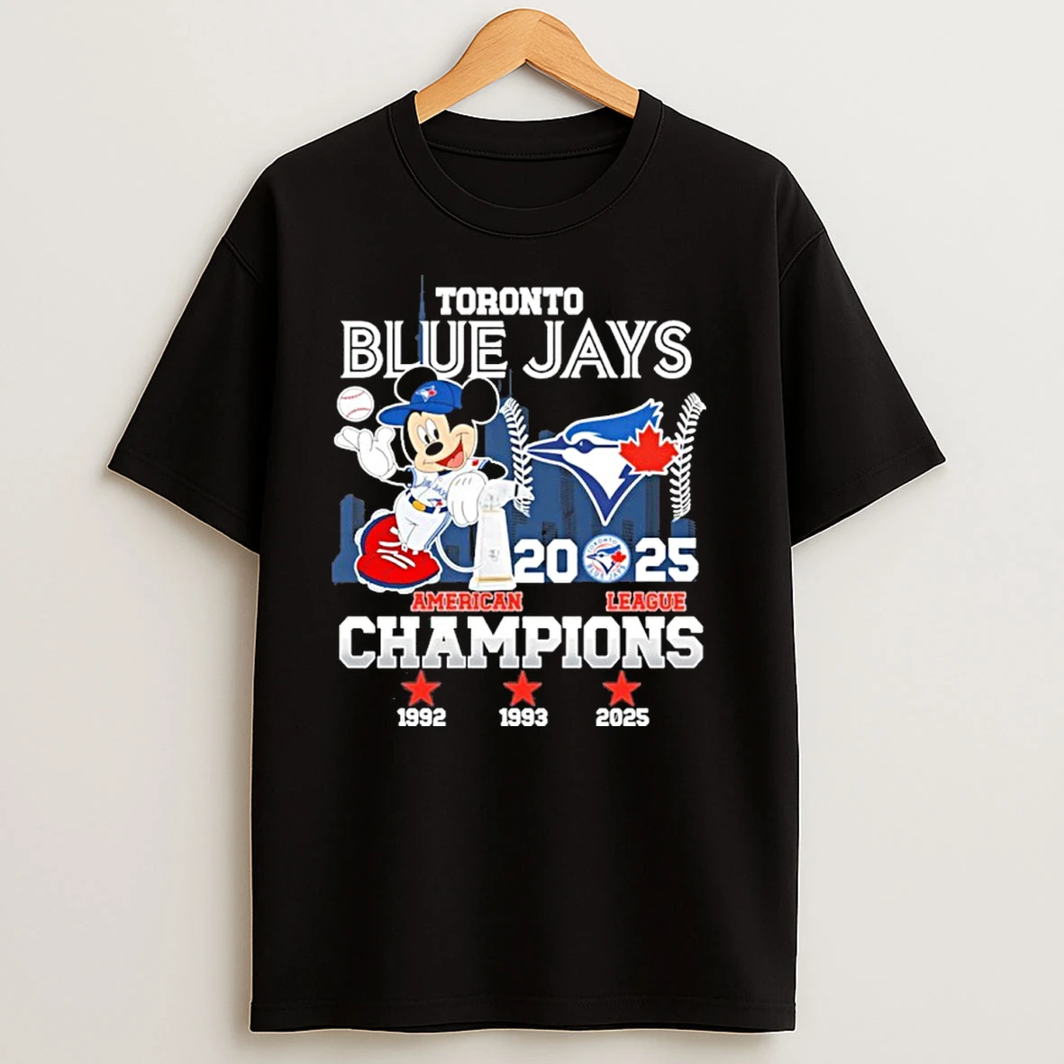 Mickey Mouse X Toronto Blue Jays 2025 American League Champions T Shirts