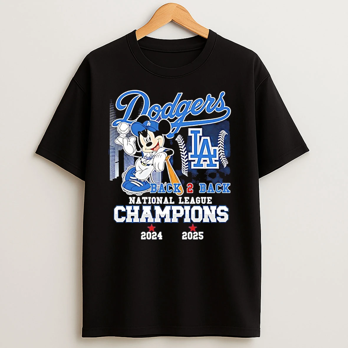 Mickey Mousex La Dodgers Back 2 Back 24 25 Nlcs Players Word Games T Shirts