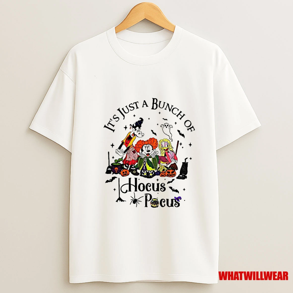 Mickey And Friends Its Just A Bunch Of Hocus Pocus Halloween Shirts