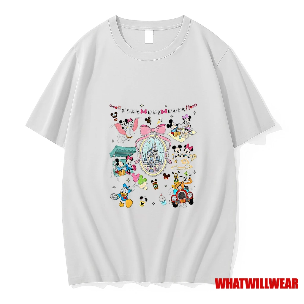 Mickey Mouse Coquette Bow Cartoon Best Day Ever Shirts
