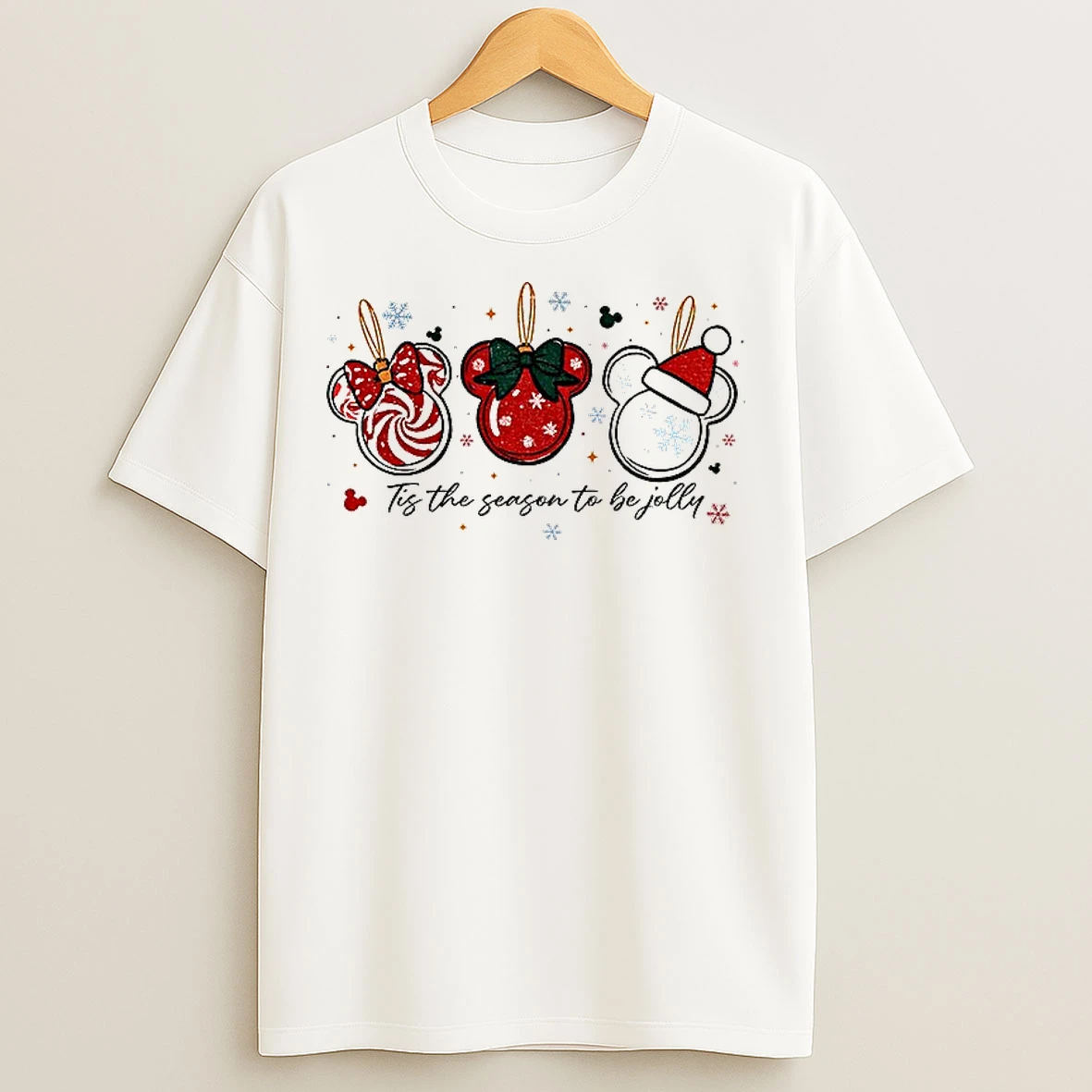 Mickey Mouse Tis The Season To Be Jolly Merry Christmas T Shirts