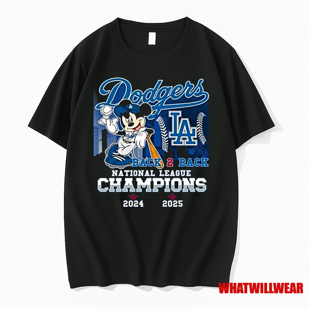 Mickey X Dodgers Back To Back National League Champions 2024 2025 Shirts