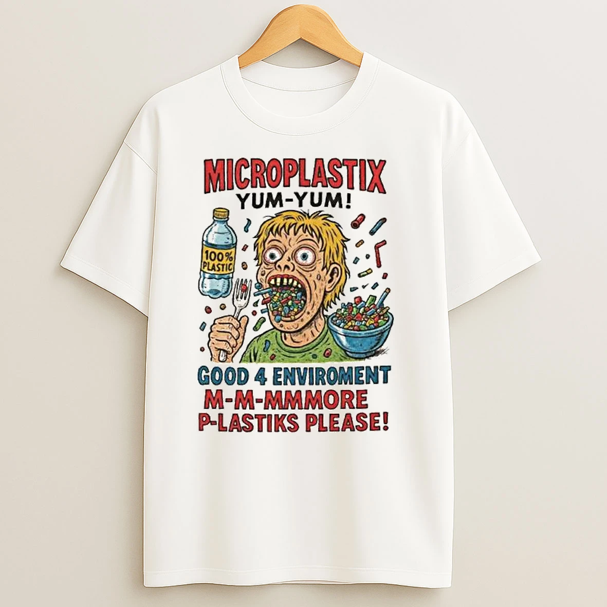 Microplastix Yum Yum Good 4 Enviroment M M Mmmore P Lastiks Please Ornaments T Shirts