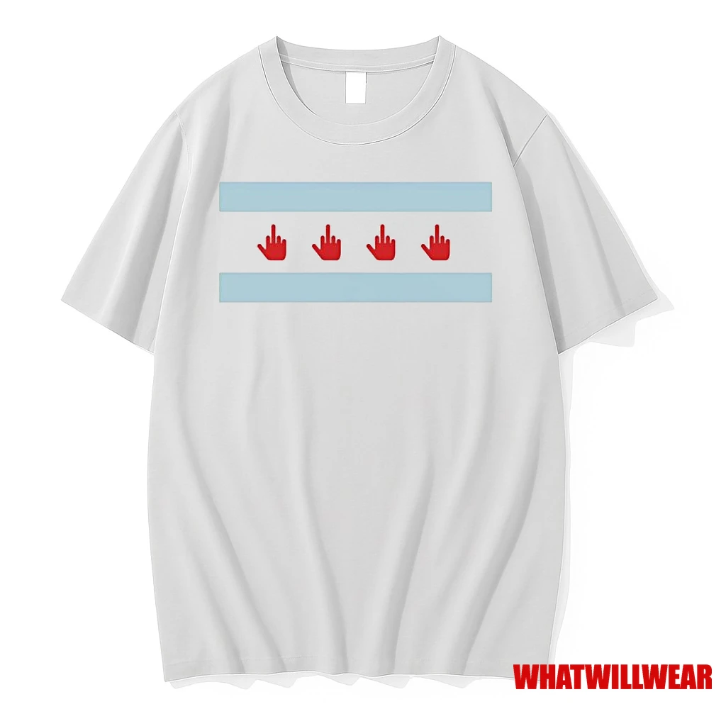 Middle Finger Chicago Flag Shirts