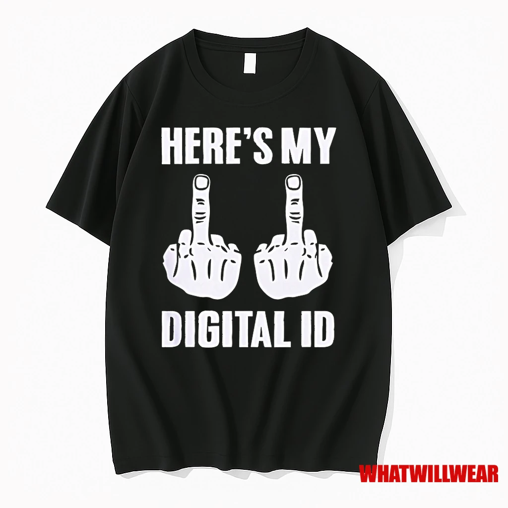 Middle Finger Heres My Digital Id Shirts