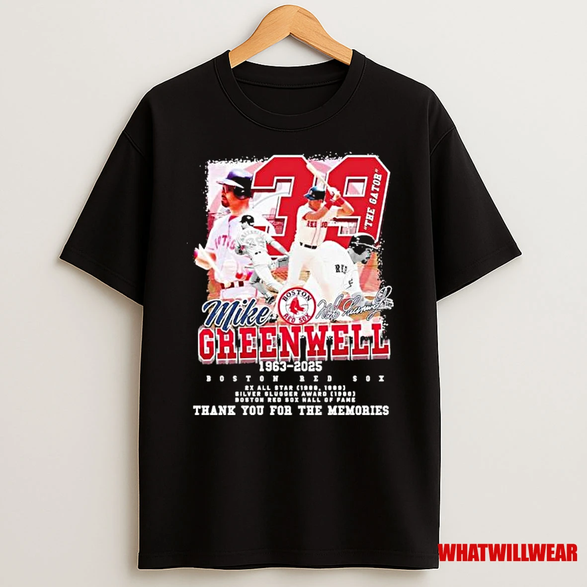 Mike Greenwell Red Sox 1963 2025 Thank You For The Memories Shirts