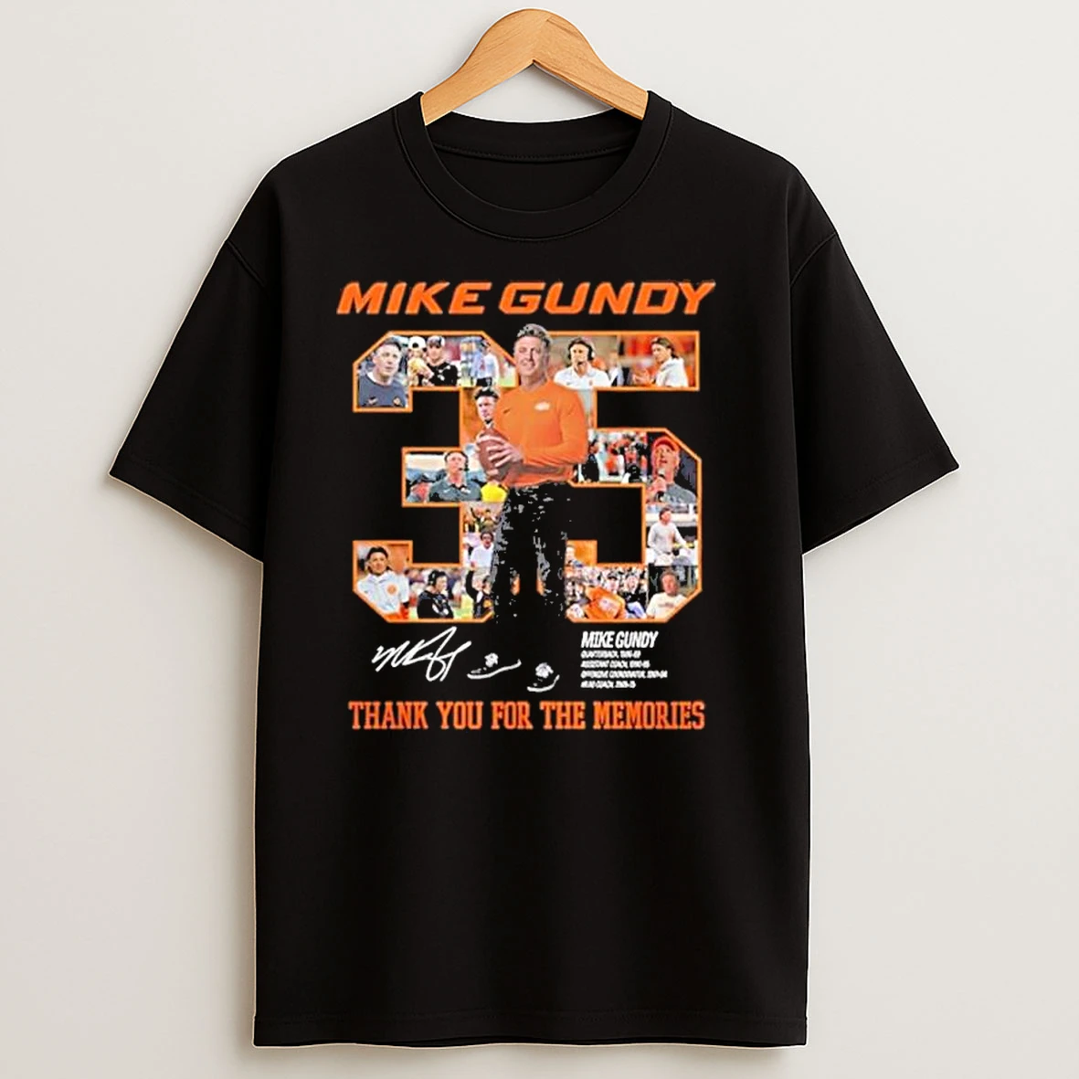 Mike Gundy 35 Osu Cowboys Thank You For The Memories T Shirts