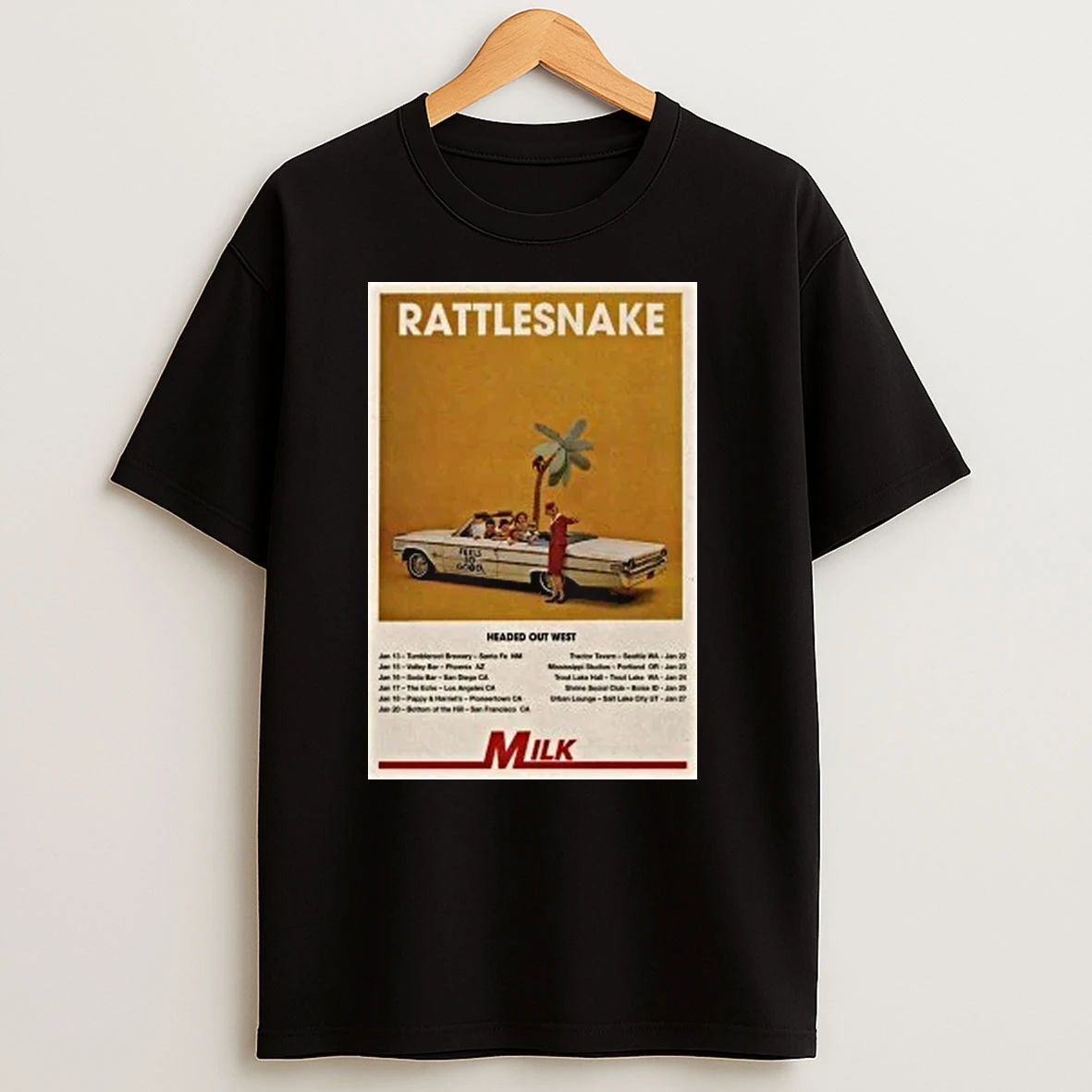 Milk Rattlesnake Concert Tour 2026 Shirts