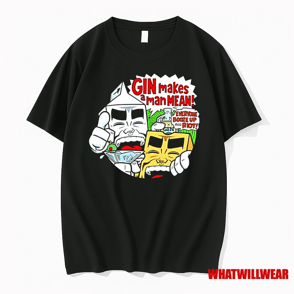 Milk And Cheese Gin Makes A Man Mean Shirts