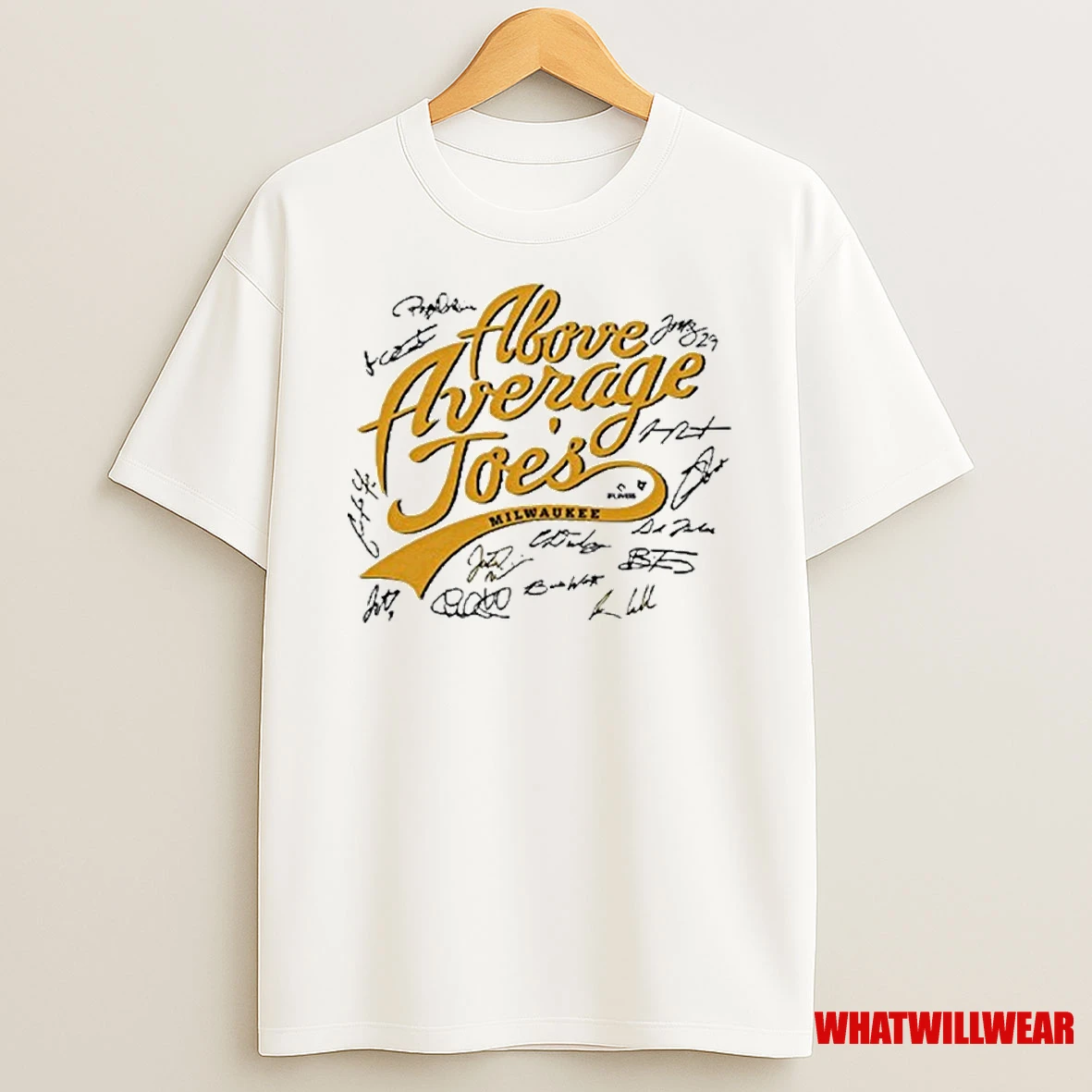 Milwaukee Baseball The Above Average Joes Players Signatures Shirts