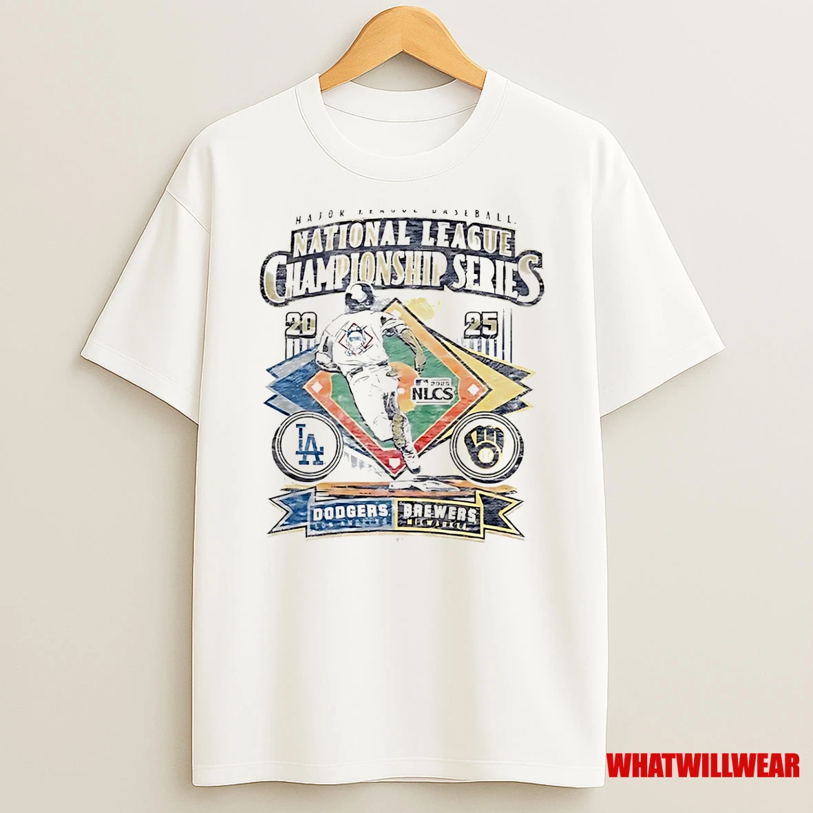 Milwaukee Brewers Vs La Dodgers 2025 Nlcs Match Up Dueling Franklin Shirts