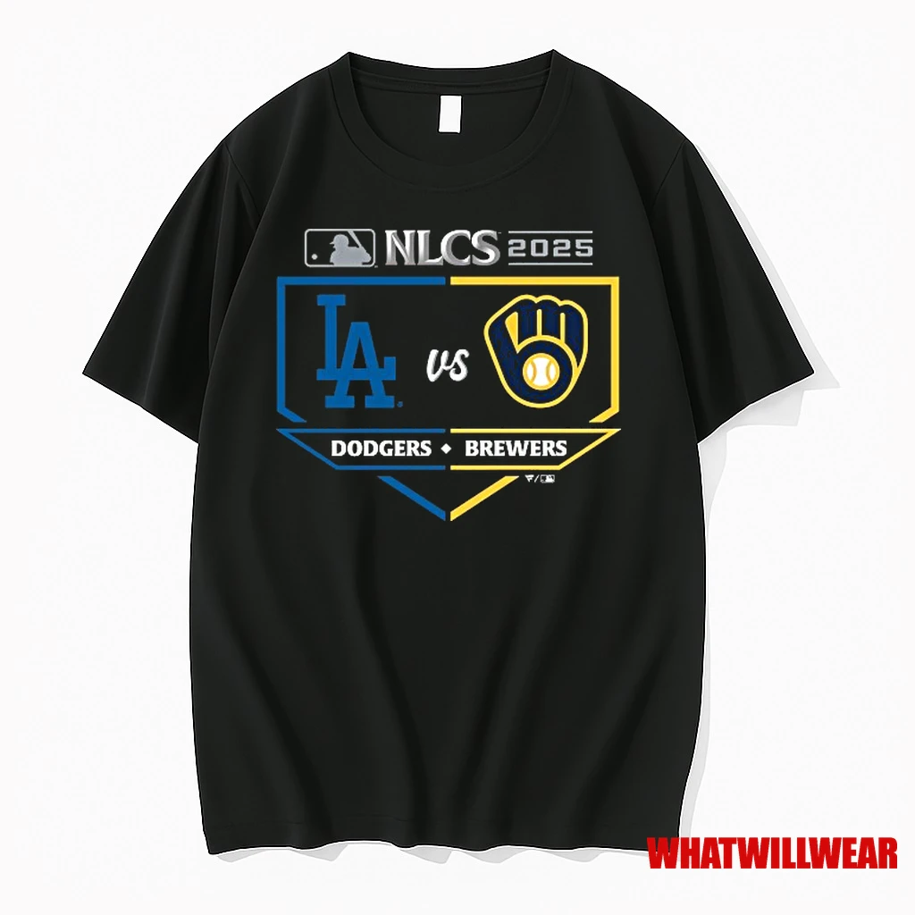 Milwaukee Brewers Vs Los Angeles Dodgers 2025 Nlcs Logo Matchup Shirts