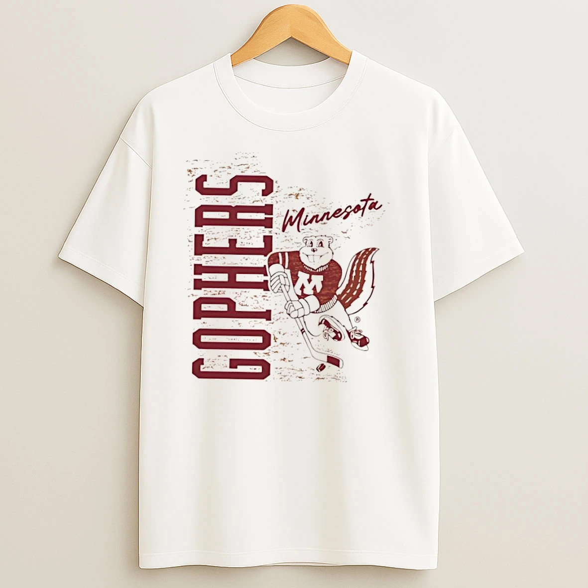 Minnesota Golden Gophers Goldy Gopher Hockey Mascot T Shirts