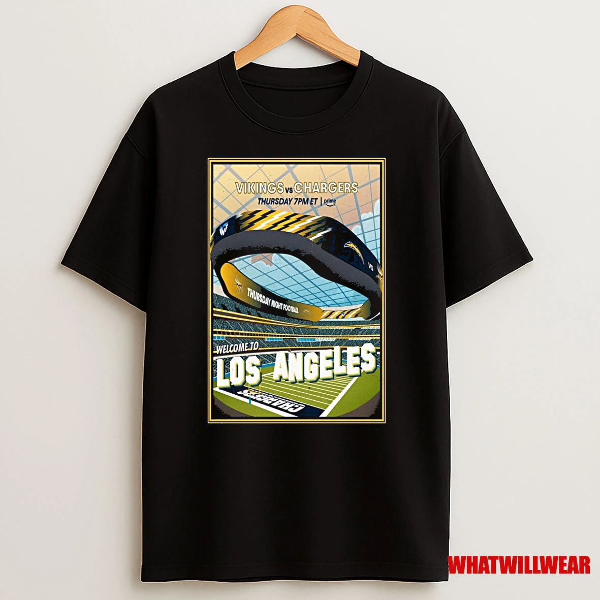 Minnesota Vikings Vs Los Angeles Chargers Welcome To Los Angeles Sofi Stadium October 23 2025 Shirts