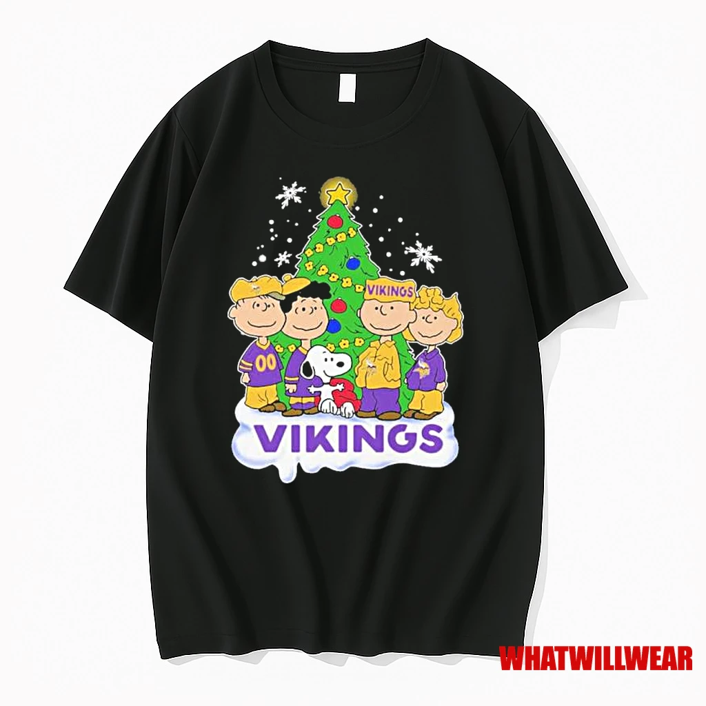 Minnesota Vikings X The Peanuts Merry Christmas Shirts