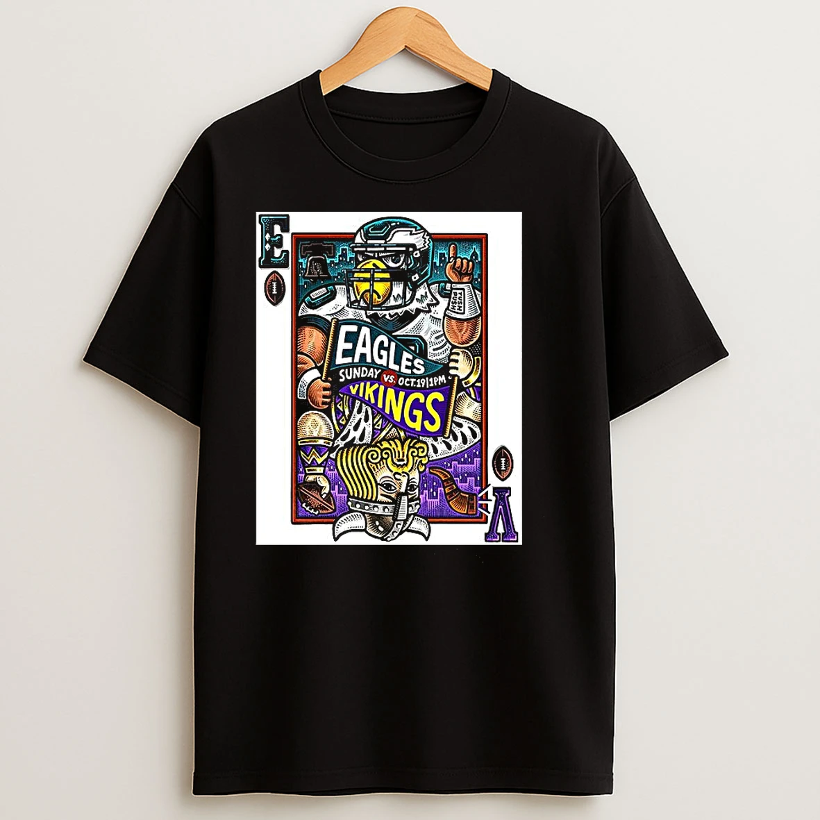 Minnesota Vikings Vs Philadelphia Eagles Nfl 2025 Week 7 Cadrs T Shirts