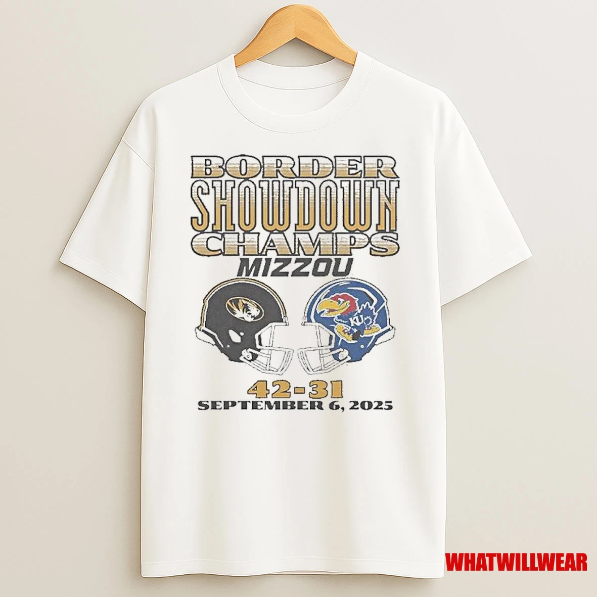 Missouri Football Border Showdown Champions 42 31 Ku Shirts